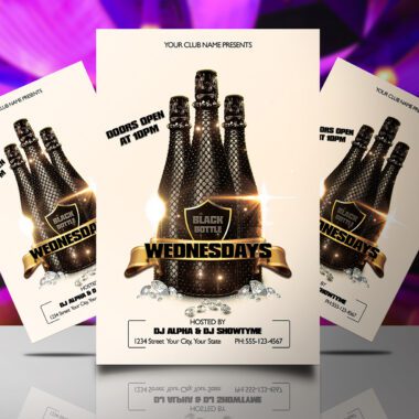 Black Bottle Wednesdays Flyer Template