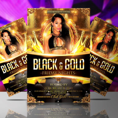 Black and Gold Flyer Template