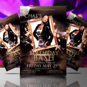 Chae's Birthday Bash Flyer Template
