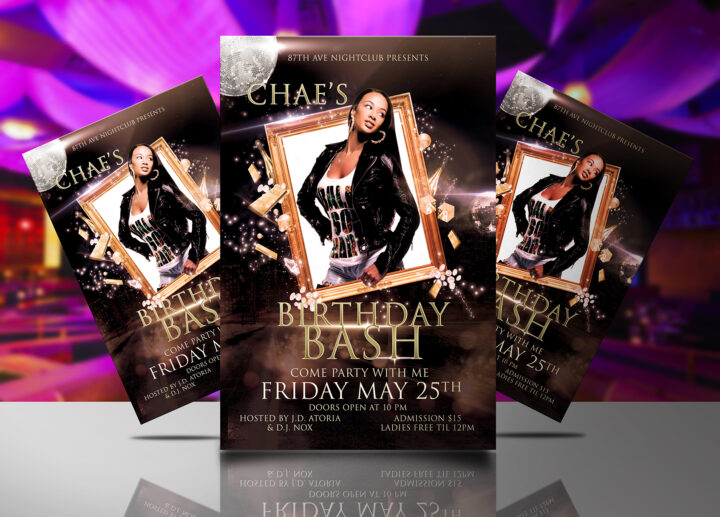 Chae's Birthday Bash Flyer Template