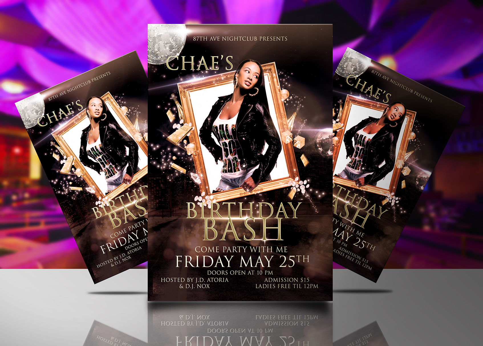 Chae S Birthday Bash Flyer Template Streetz Myestro Beats