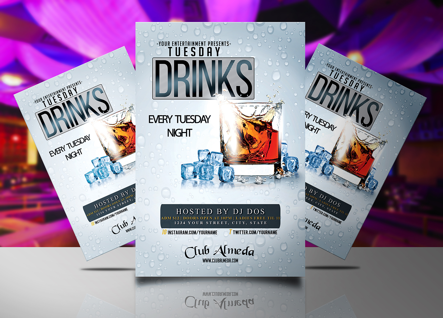 Tuesday Drinks Flyer Template