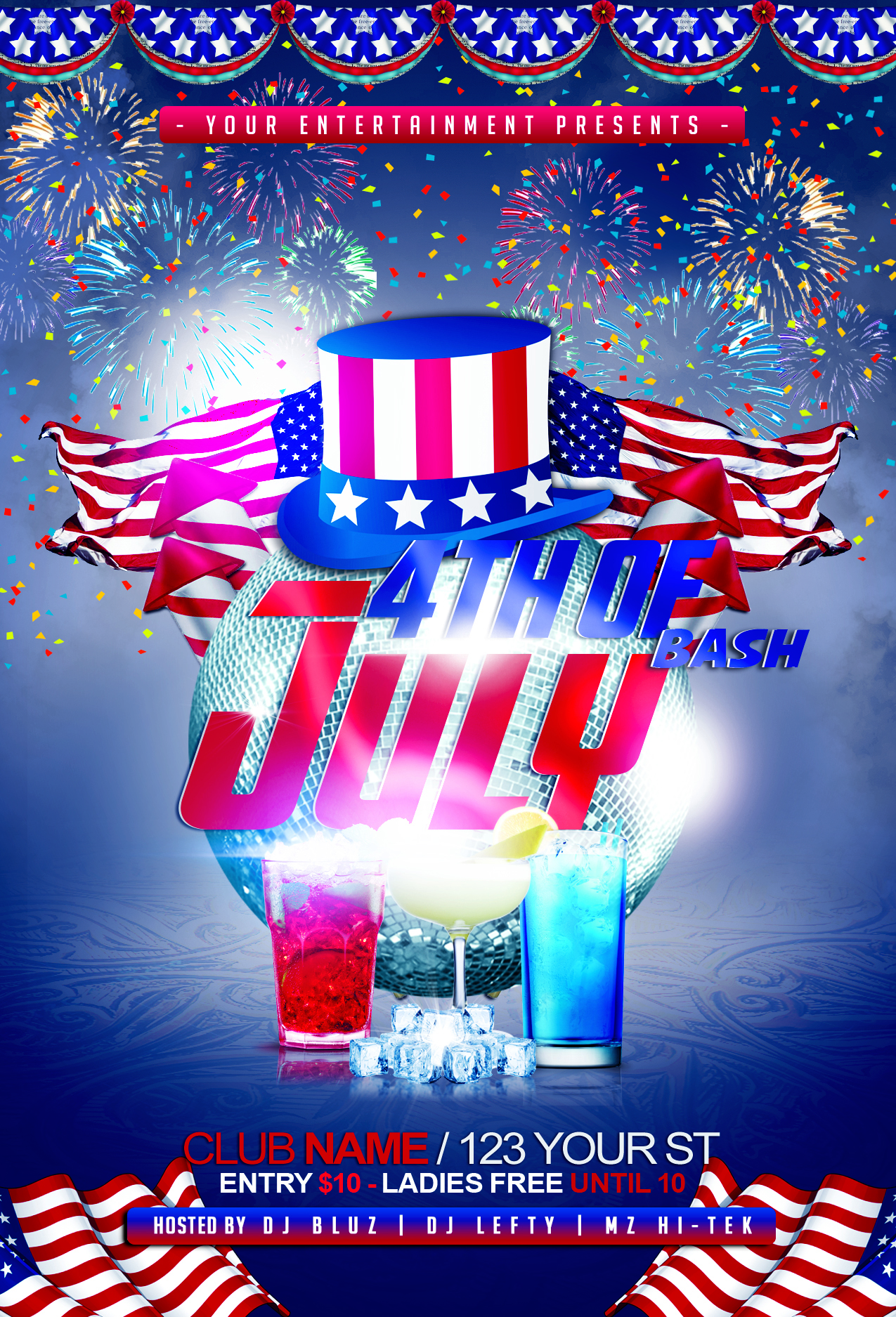 4th of July Bash Flyer Template