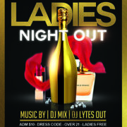 Ladies Night Out Gold Flyer Template