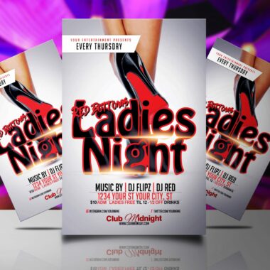 Ladies Night Red Bottoms Flyer Template