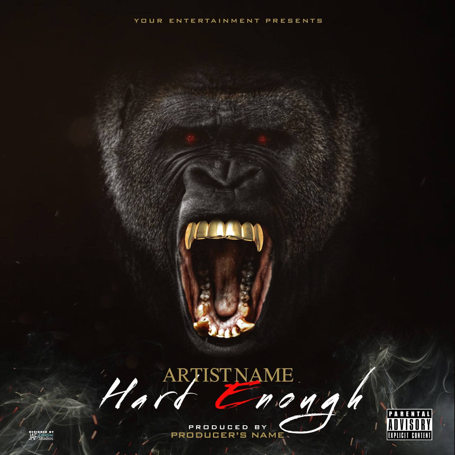 Hard Enough Single Cover Template Streetz Myestro Beats