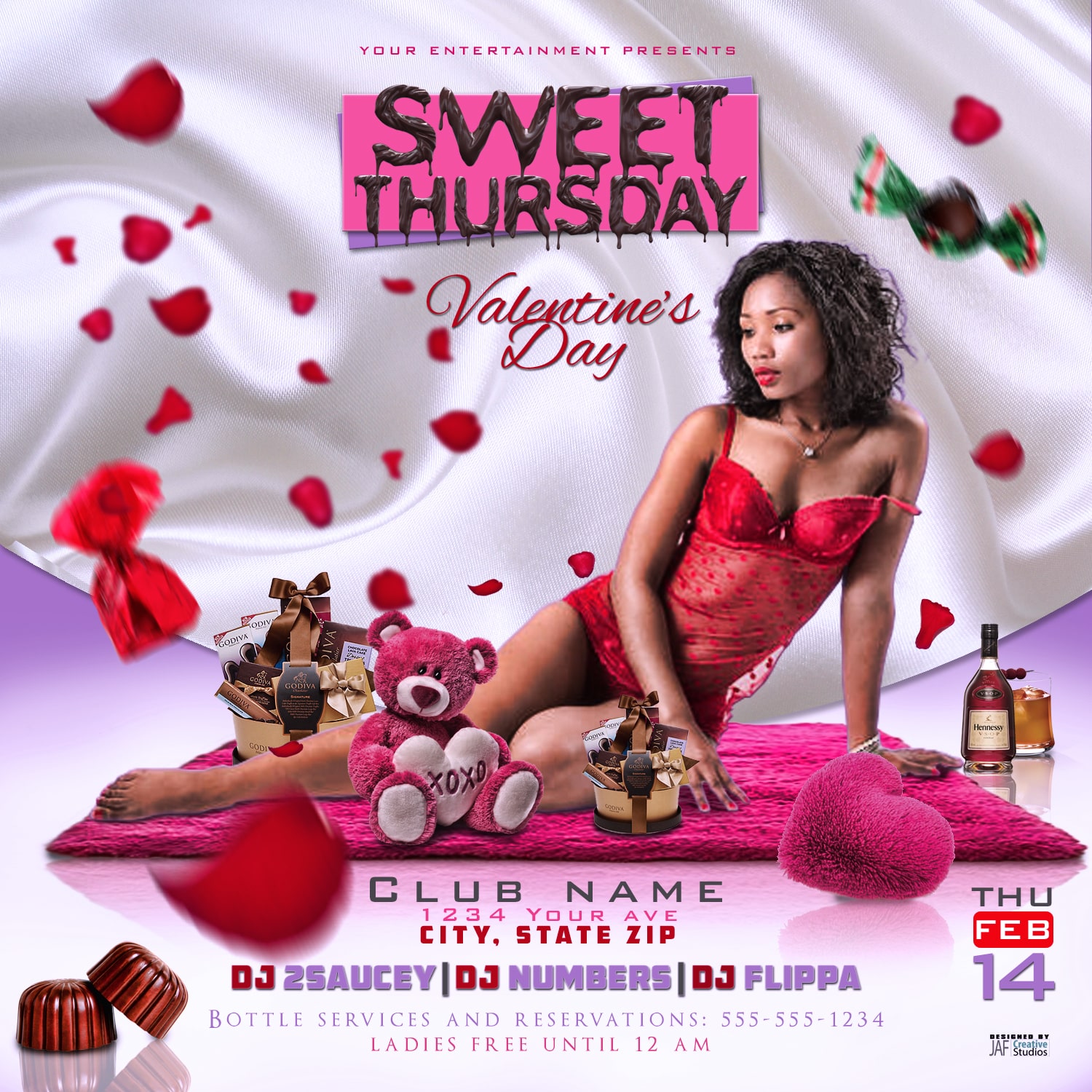 Sweet Thursday Valentine’s Day Flyer Template
